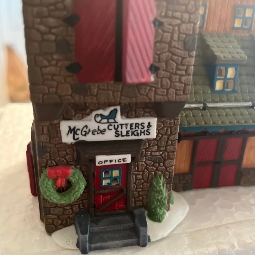 Department 56 New England Village, Mc Grebe cutters and sleigh building